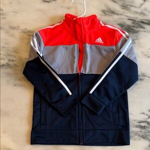 Adidas Kids Red, Gray, and Navy Track Jacket